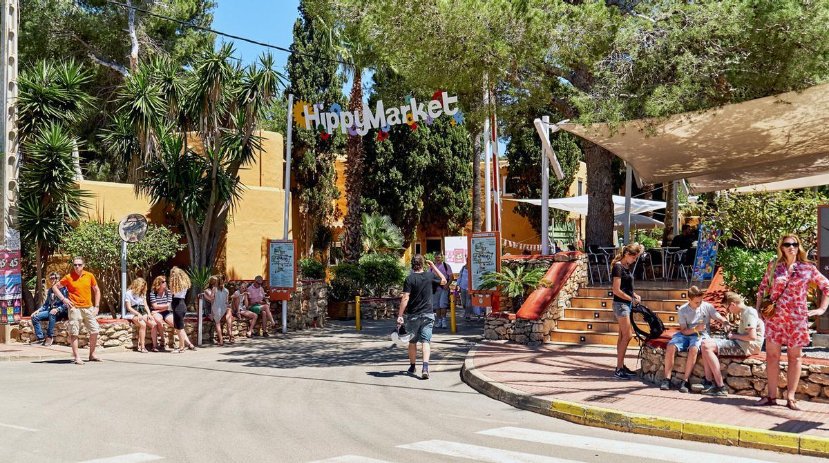 Entrada al mercado Hippy. Isla de Ibiza. España