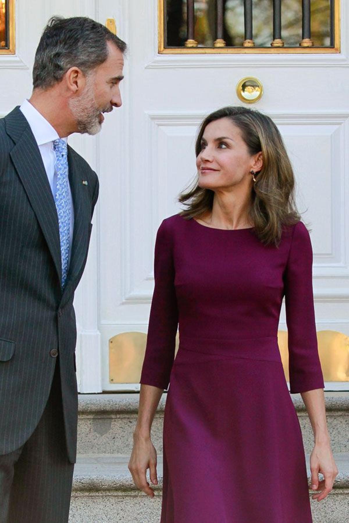 Letizia Ortiz con vestido de Hugo Boss