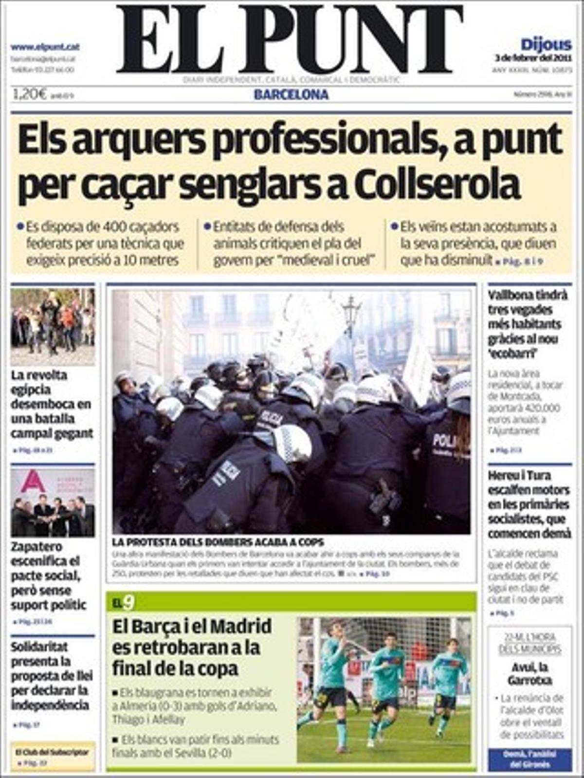 ’El Punt’ també destaca que el Ministeri de Foment cita l’alcaldessa de Sant Feliu de Llobregat per parlar de les obres per soterrar la via ferroviària i que els restaurants barcelonins ajusten la seva oferta de menú del dia per salvar-lo.