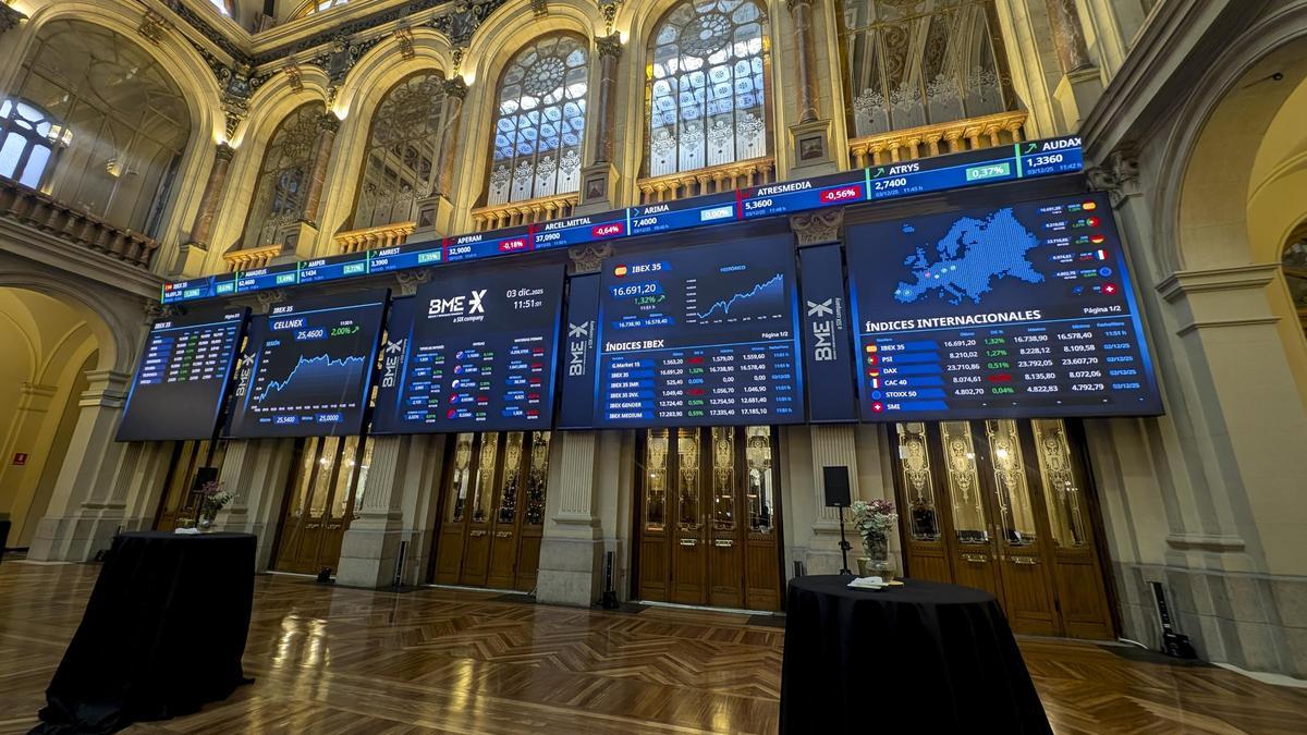 El IBEX alcanza nuevos máximos, por encima de los 16.800 puntos, tras subir el 0,30 %