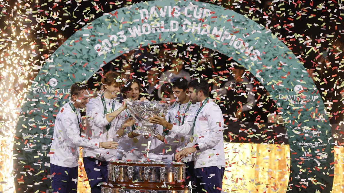 Málaga acaba de coger la final de la Copa Davis 2023 que se ha llevado el equipo italiano y repetirá como sede en 2024.