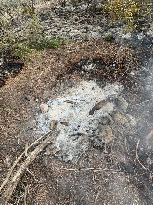 Extinguido el incendio en la Mola de Formentera.