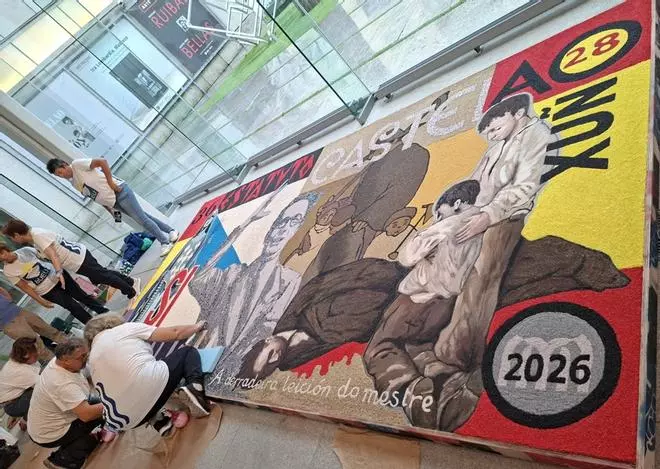 Arte efímero de Bueu para reivindicar la memoria