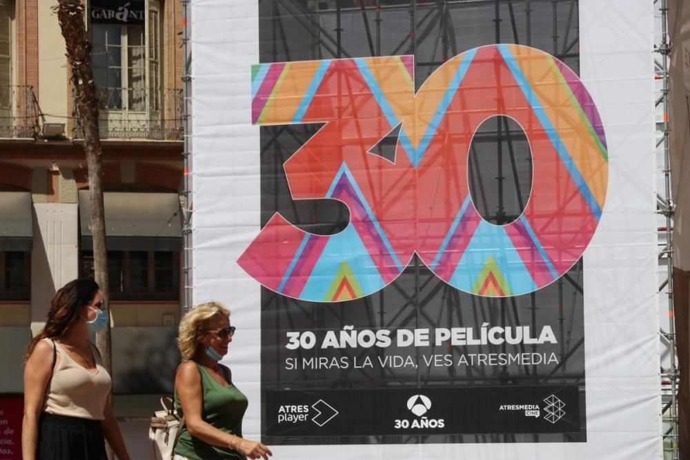 Preparativos del Festival de Málaga.