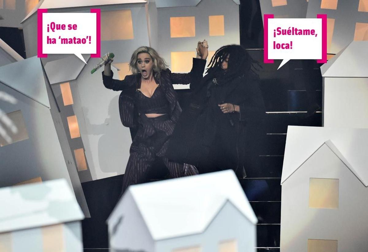 Skip Marley y Katy Perry la lían en el escenario de los Brit Awards 