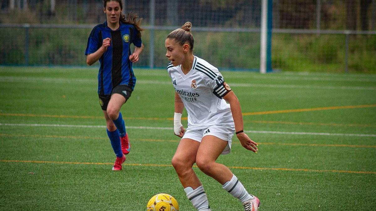 Raquel Iñigo en un encuentro con el Real Madrid B