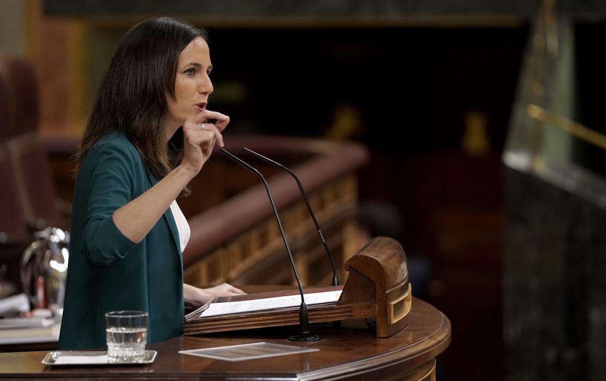 Ione Belarra, Podemos, en el Congreso.