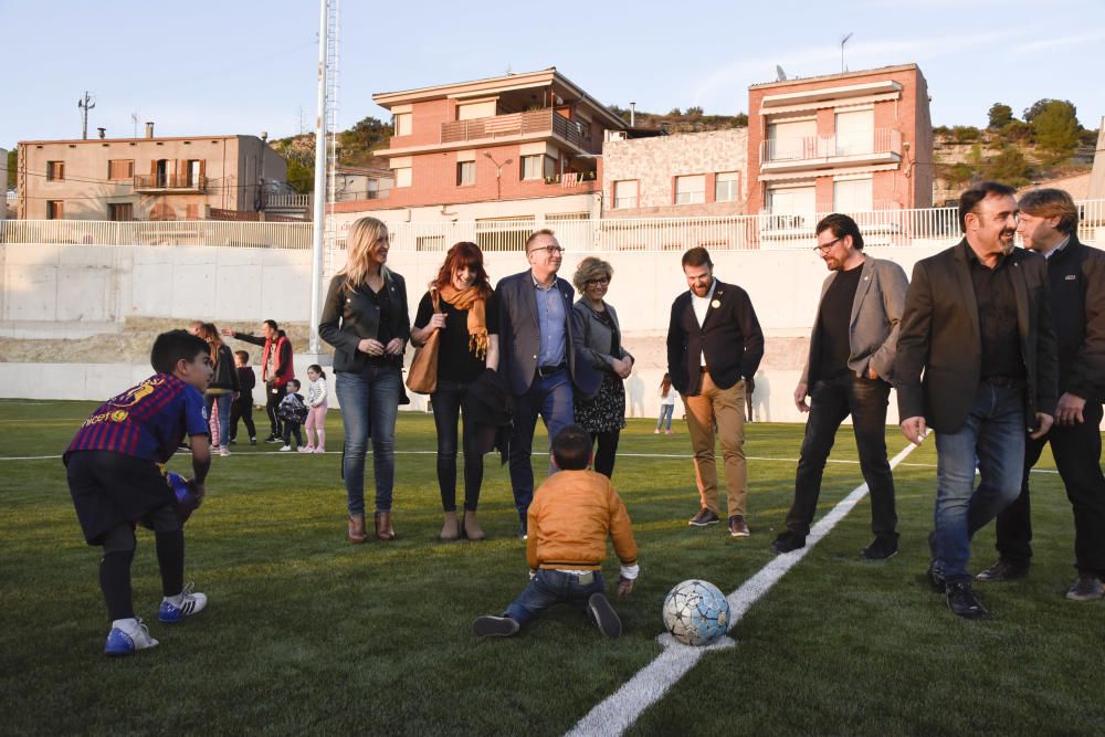 Sant Vicenç mostra el seu nou camp de futbol