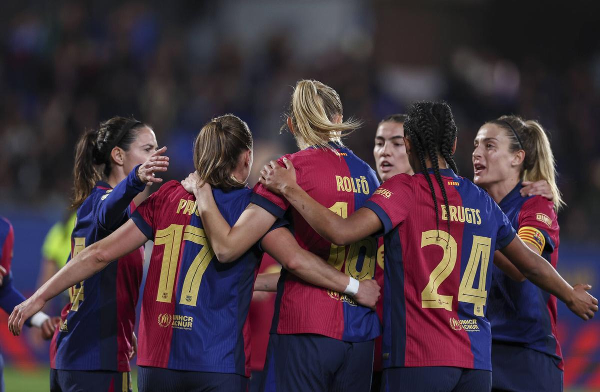 El FC Barcelona en el partido de vuelta de las semifinales de la Copa de la Reina