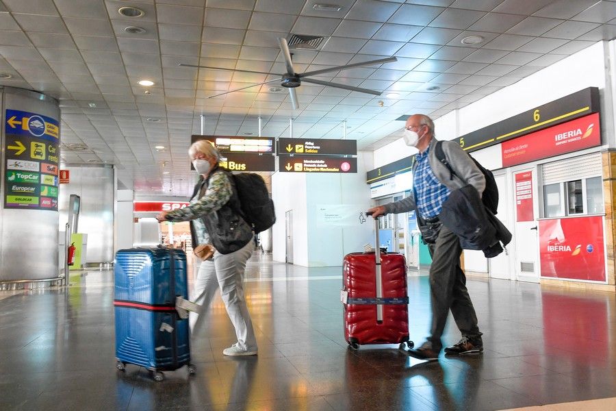 Pasajeros en el aeropuerto de Gran Canaria