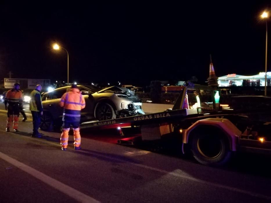 Accidente de tráfico múltiple en Ibiza