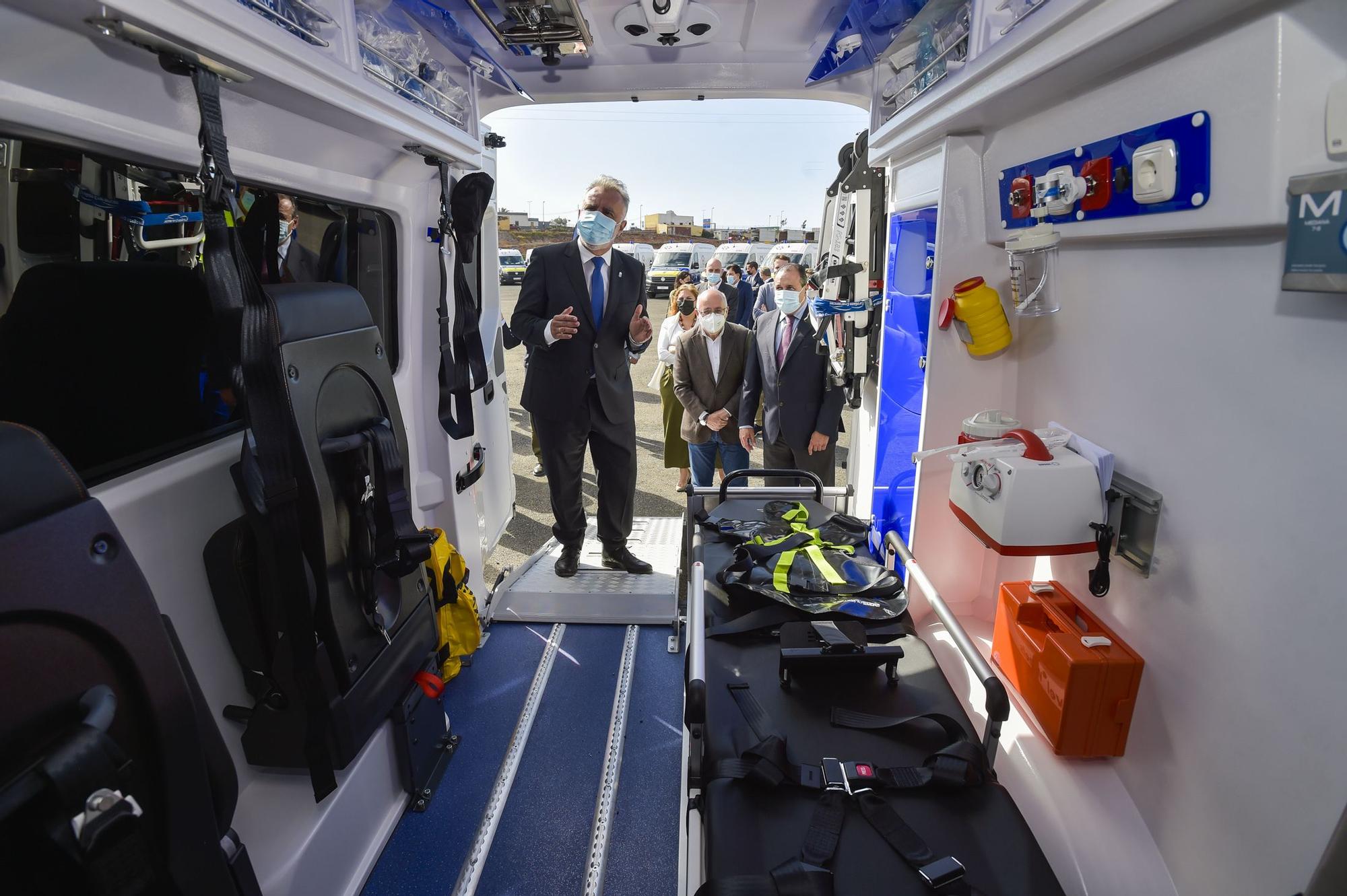 Presentación de nuevas ambulancias del transporte sanitario no urgente en Gran Canaria (5/06/2021)