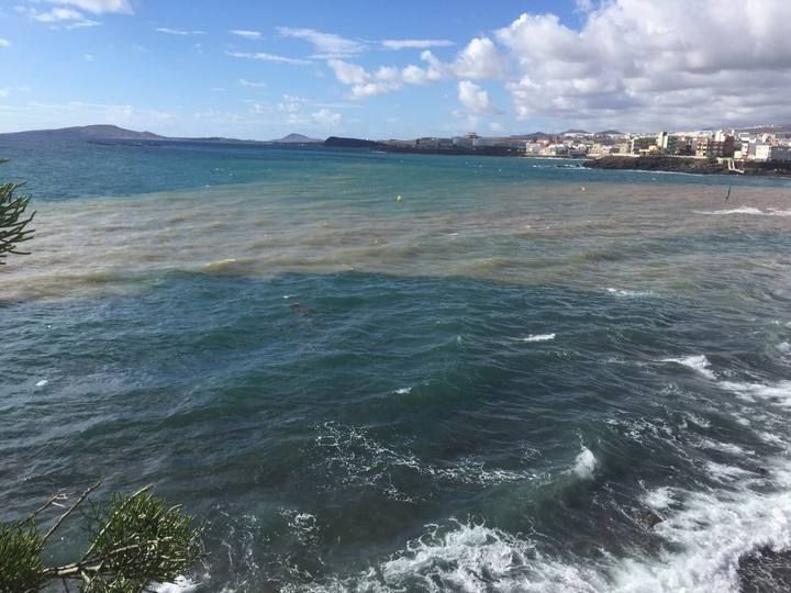 Efectos del temporal en Melenara