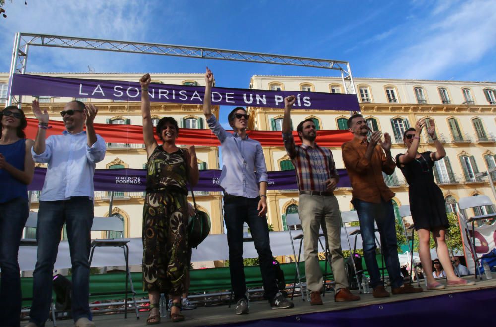 26J: Mitin de Unidos Podemos en la plaza de la Merced