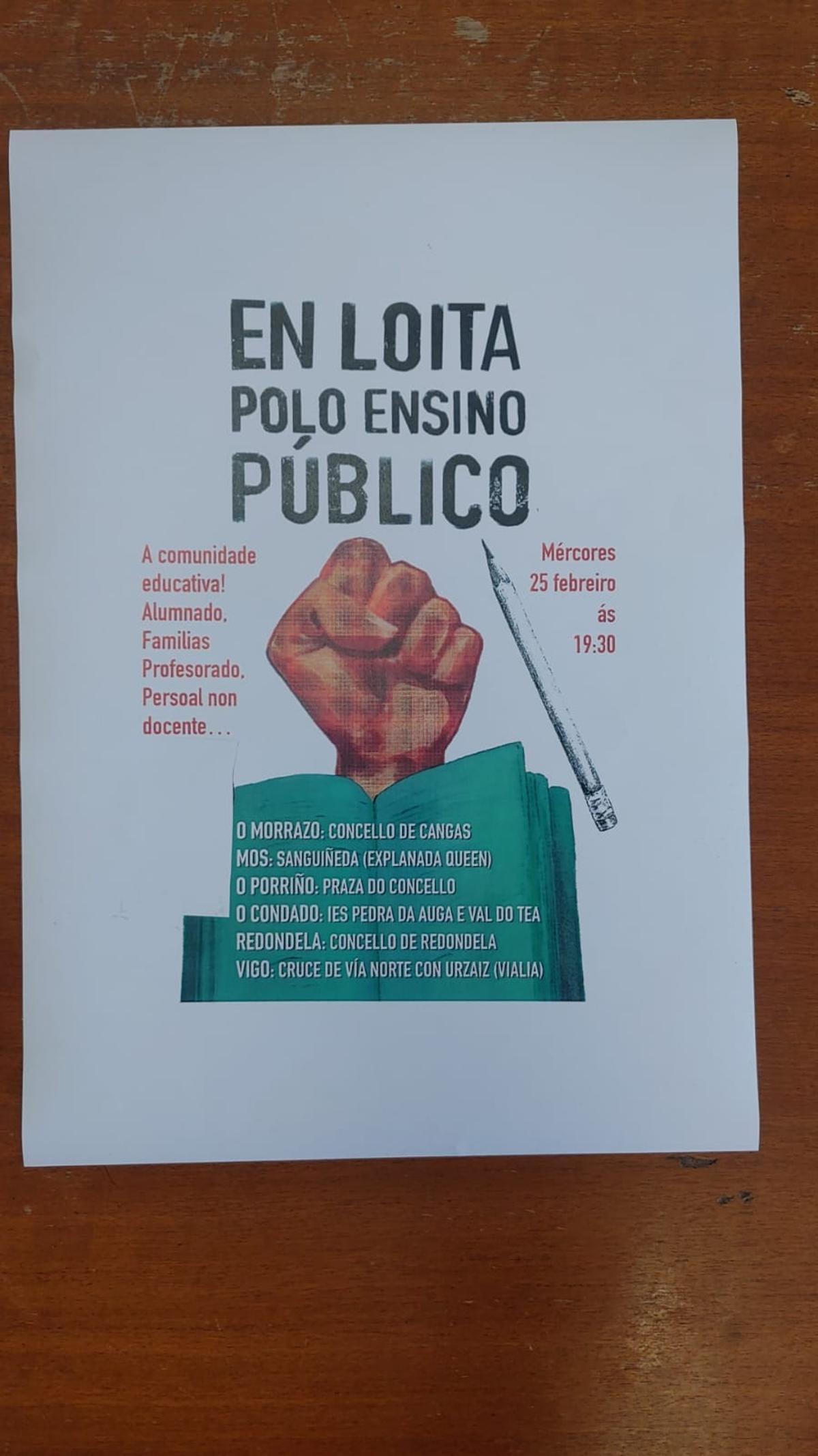 Cartel de las movilizaciones.