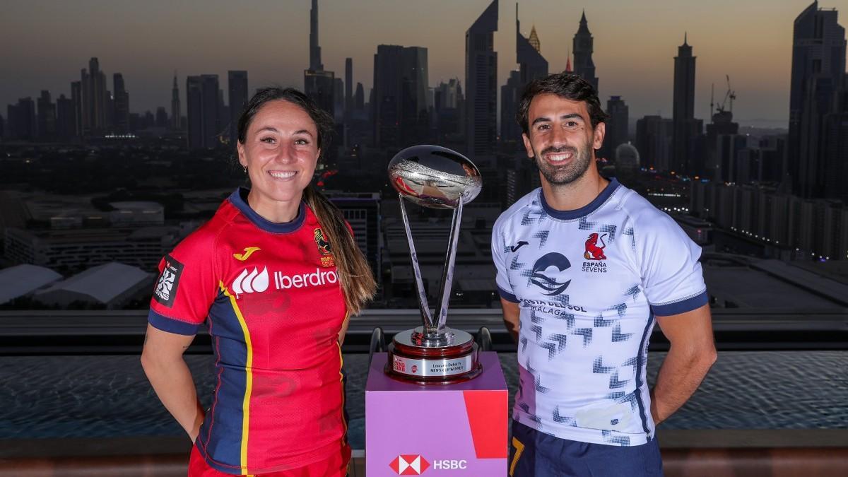 Amaia Erbina y Pol Pla, capitanes de España de rugby en Dubái