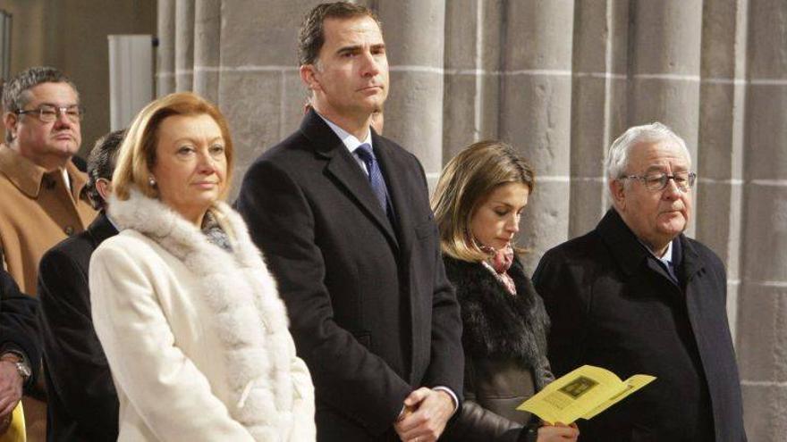 Los Príncipes inauguran la catedral restaurada de Tarazona