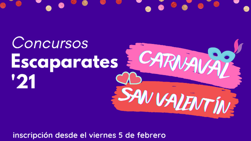 Concurso de escaparates de carnaval y San Valentín