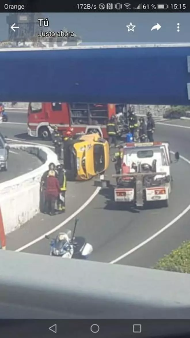Vuelco en Muelle de Las Palmas