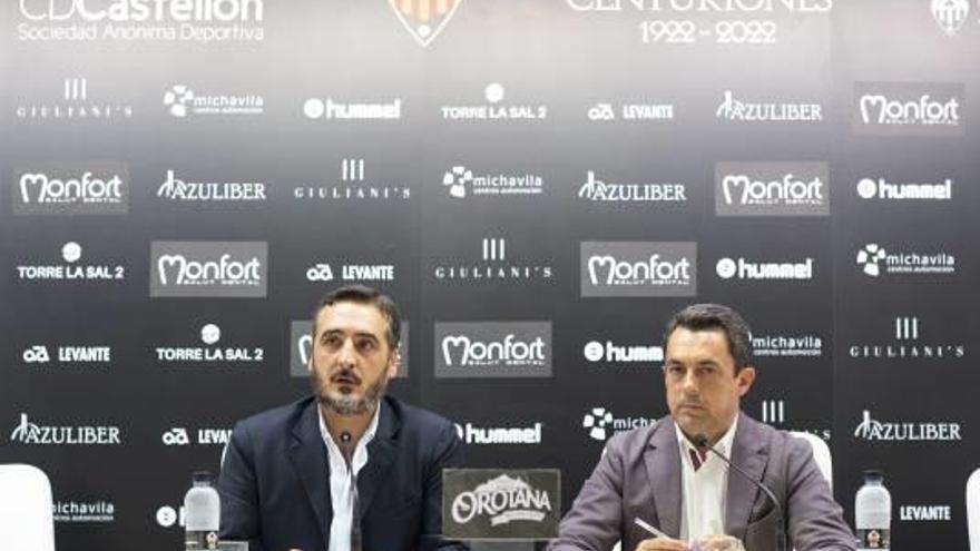 Vicente Montesinos y Jordi Bruixola, ayer en la sala de prensa de Castalia.
