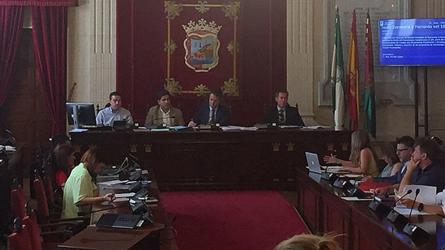 Una imagen del salón de plenos del Ayuntamiento de Málaga.
