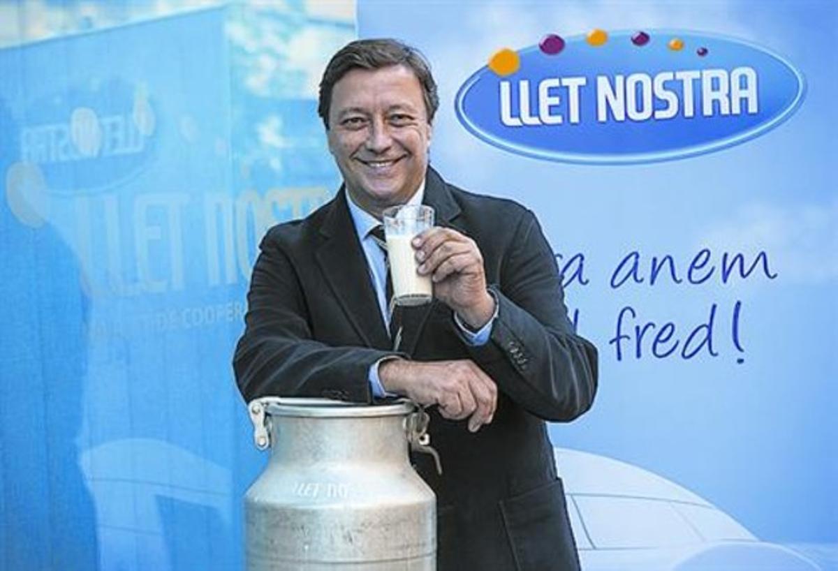 ORGULL.El president de Llet Nostra, Xavier Tubert, a les oficines de Barcelona. ORGULL.El president de Llet Nostra, Xavier Tubert, a les oficines de Barcelona.