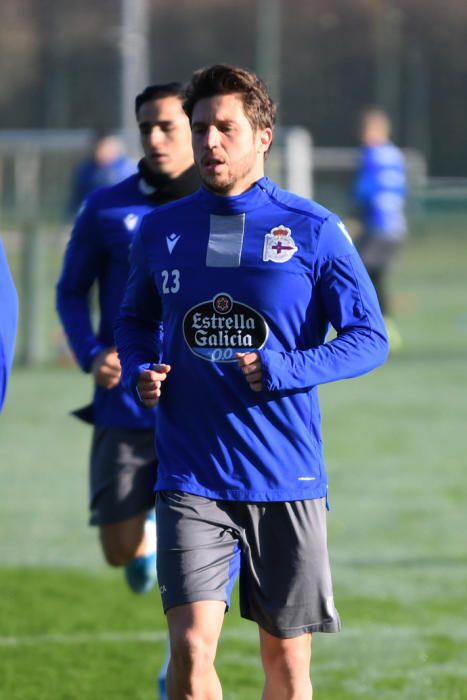 El Dépor entrena sin Dani Giménez para Alcorcón