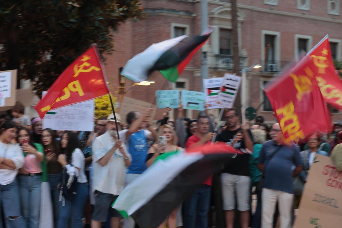 Decenas de personas muestran su apoyo al pueblo palestino en una ...