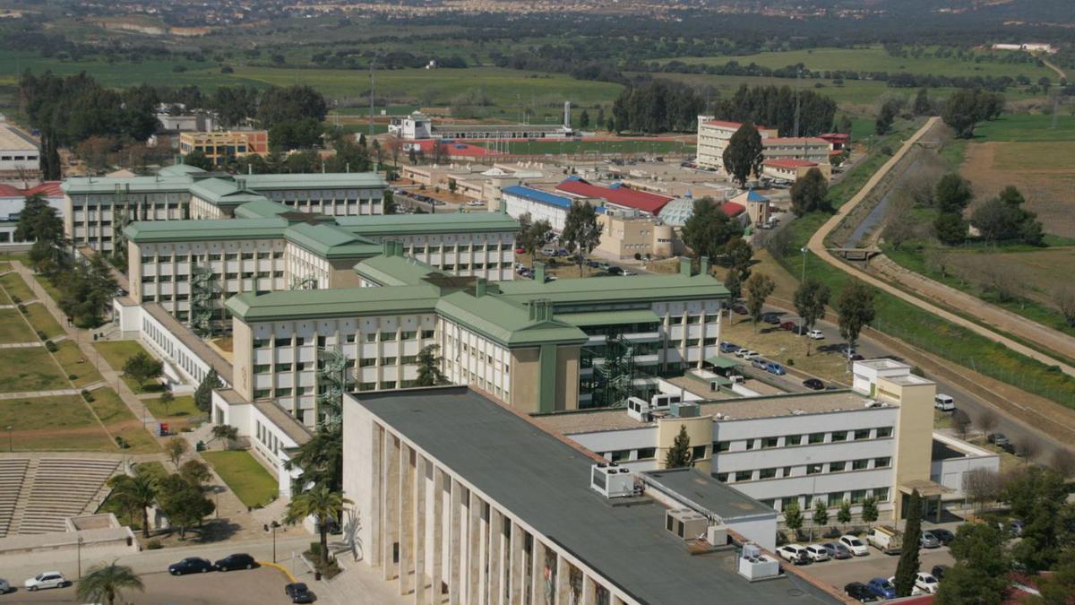 Vista aérea de parte del campus de Rabanales.