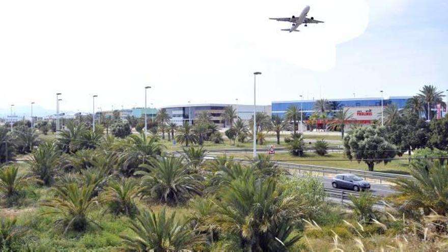 La fachada del Parque Empresarial en la que se va a mejorar el ajardinamiento.