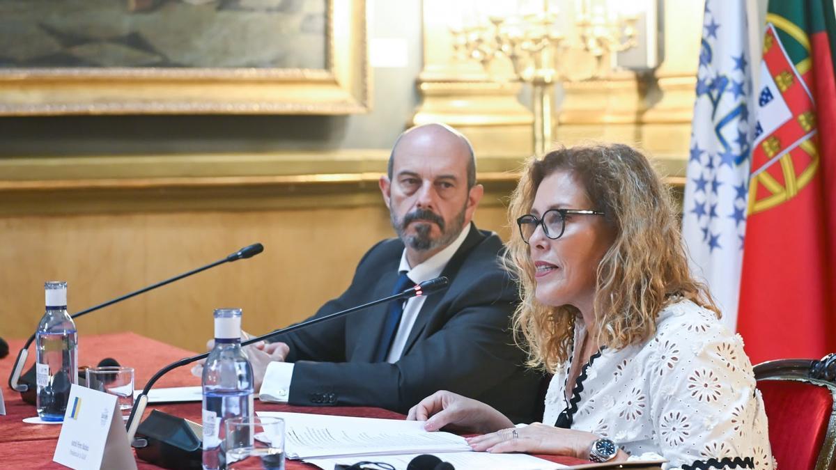Astrid Pérez, en la reunión del Comité Permanente de la Conferencia de Asambleas legislativas regionales de Europa