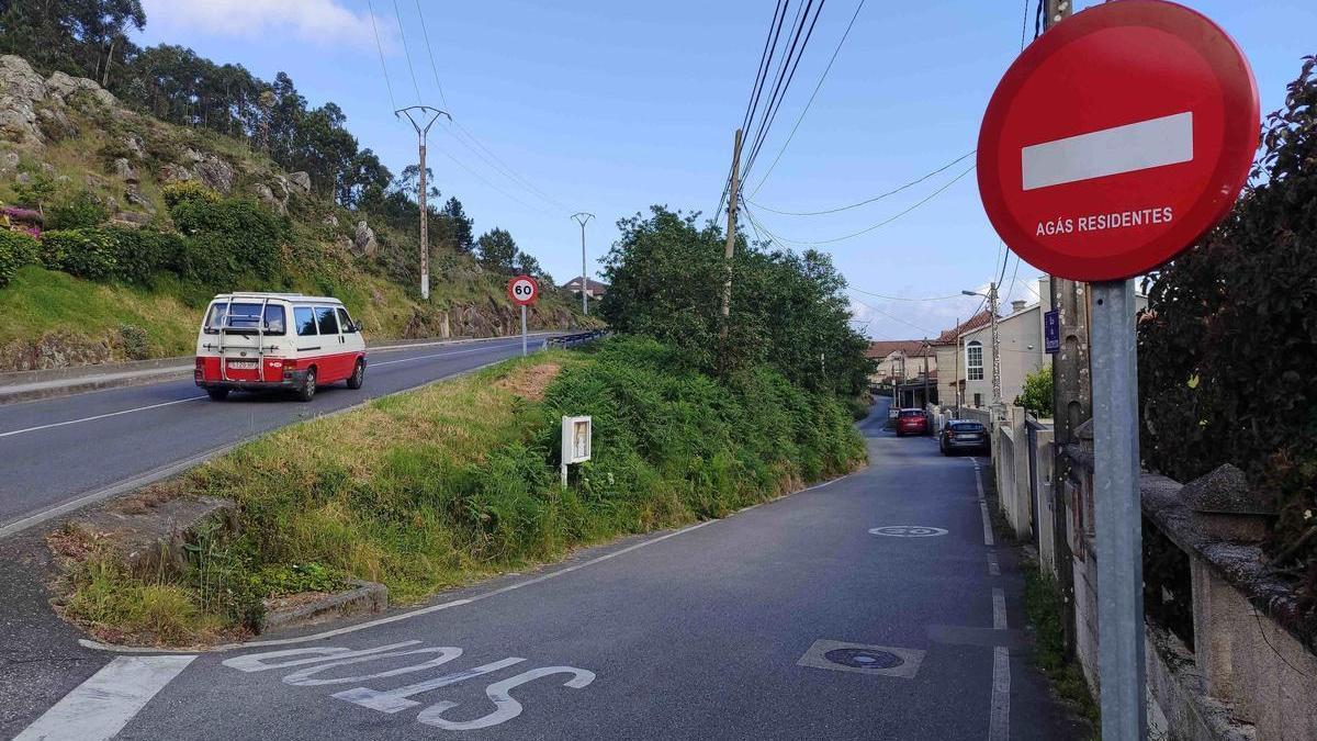 Señal colocada en As Barreiras.