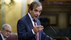 José Antonio Alonso, durante una intervención en el Congreso, en el 2011.