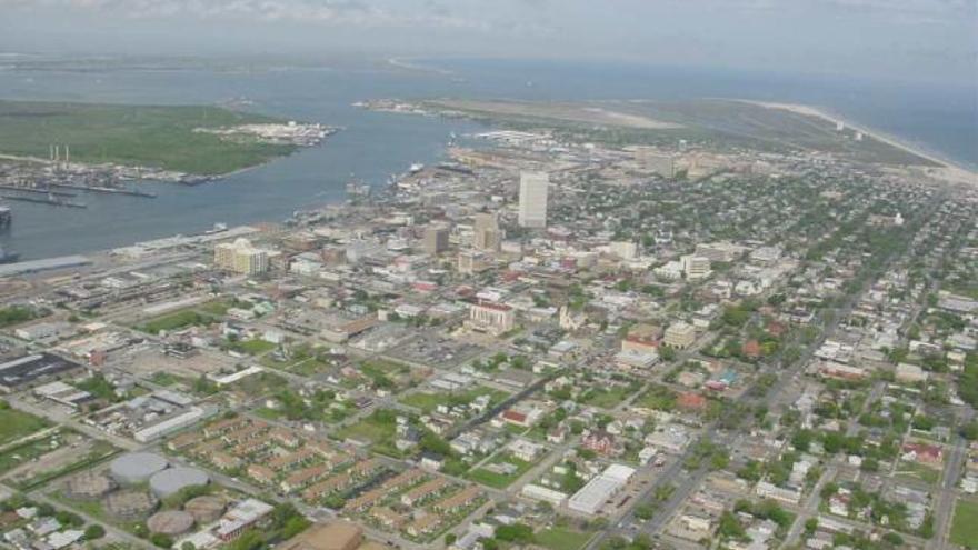 Texas. Vista de la ciudad de Galveston, en la bahía del mismo nombre.