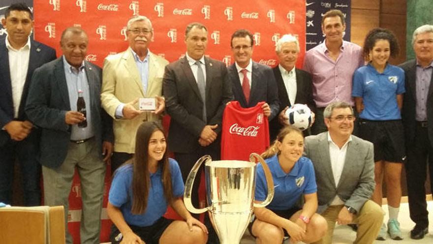 Foto de la presentación del evento, en La Rosaleda.