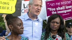 Bill de Blasio, candidato demócrata a las primarias presidenciales de los EEUU.