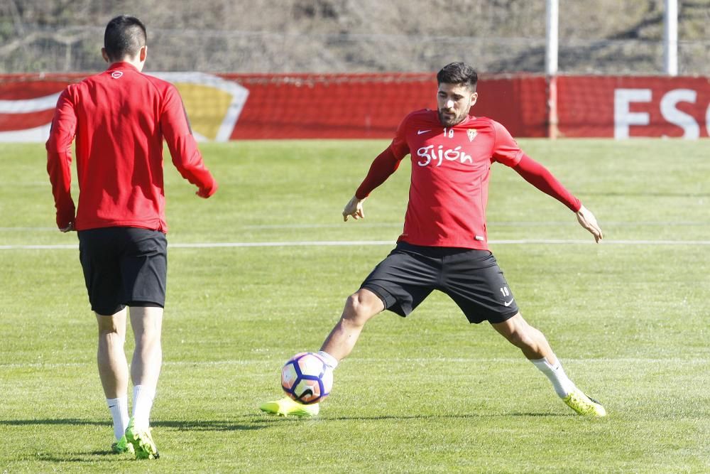 Entrenamiento del Sporting.