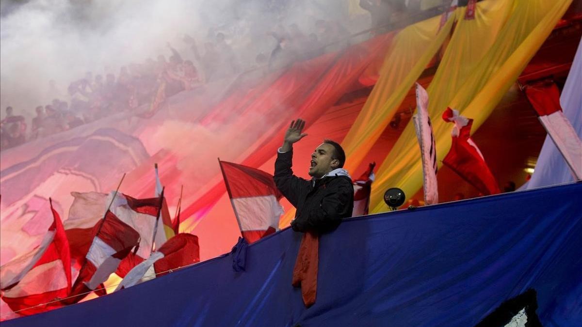 Imagen del Frente Atlético en un partido contra el Lazio en 2012