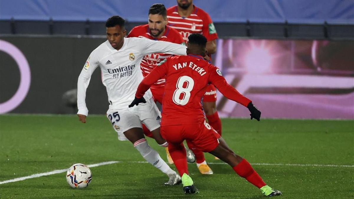 Rodrygo, durante un lance del encuentro