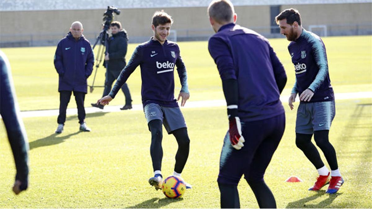 Control antidopaje en el entrenamiento del Barça