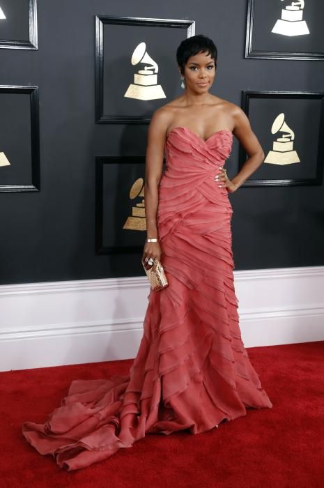 LeToya Luckett, a su llegada al Staples Center de Los Ángeles.