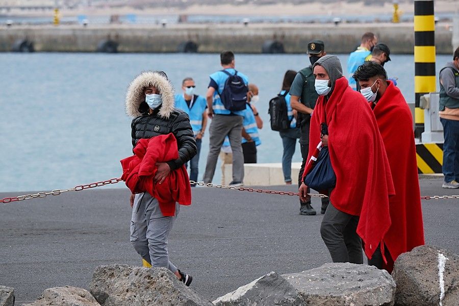 Rescatado un cayuco con 36 migrantes magrebíes al nordeste de Fuerteventura