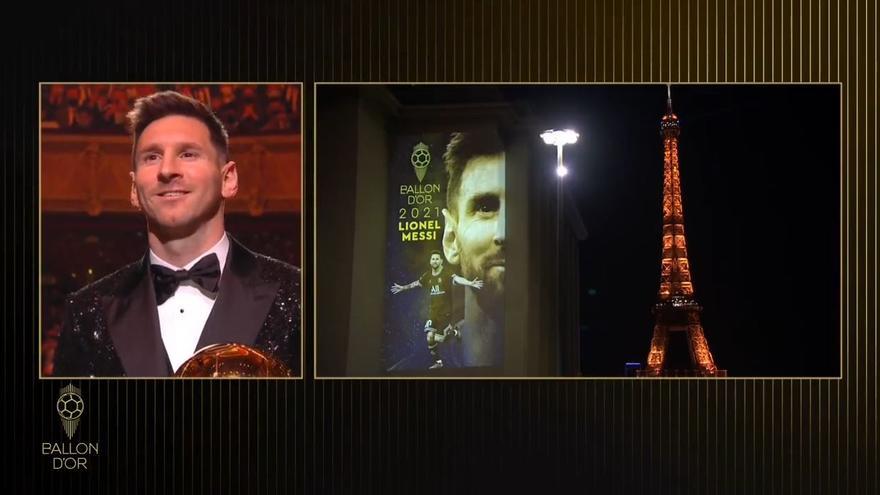 ¡Sorpresa para Leo Messi! Luce junto a la Torre Eiffel tras conquistar su séptimo Balón de Oro