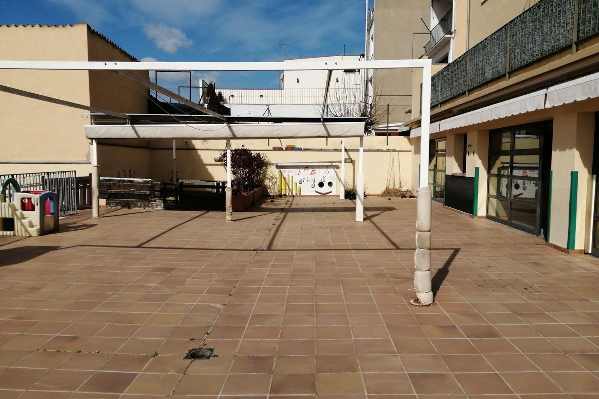 El pati de la llar d'infants que obrirà l'Ajuntament de Santa Coloma de Farners al setembre