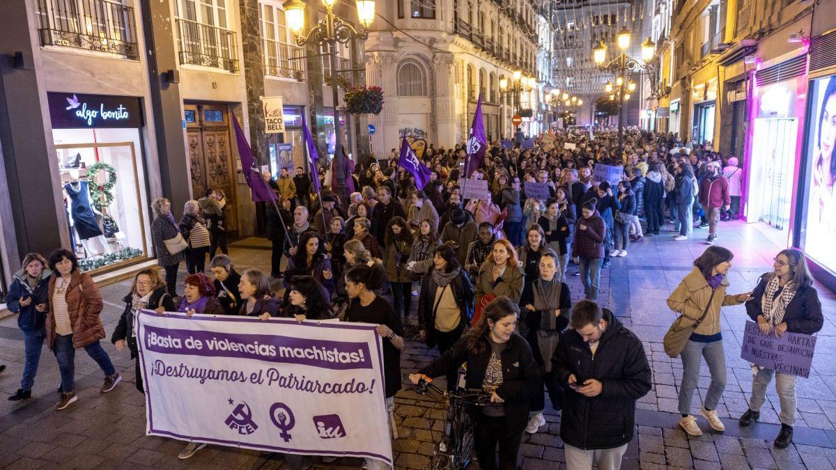 Cientos de personas se manifestaron en Zaragoza el 25N.