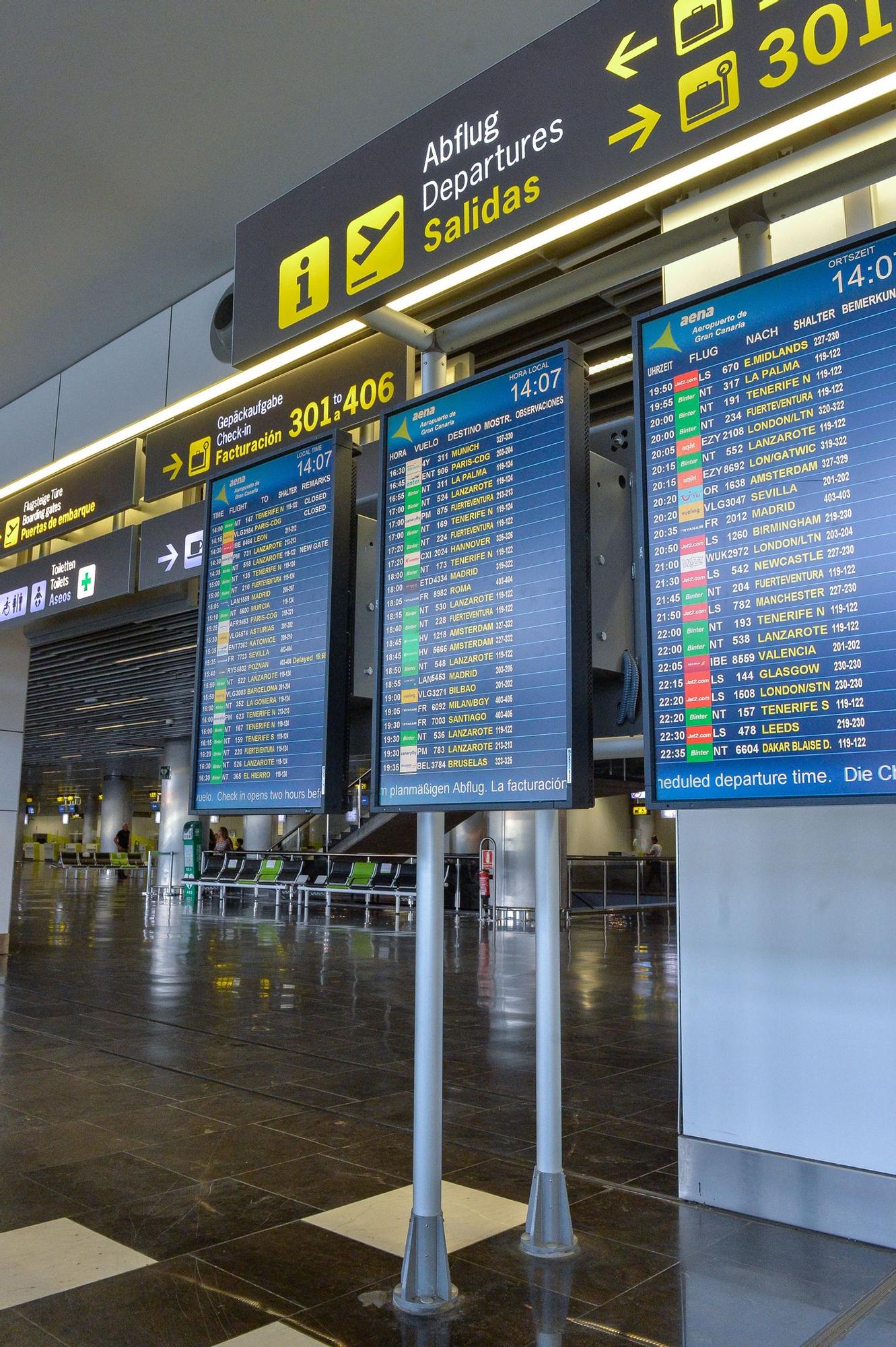 Huelga de compañías aéreas ben el Aeropuerto de Gran Canaria