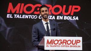 El exfutbolista Álvaro Arbeloa en la salida a Bolsa de MioGroup.