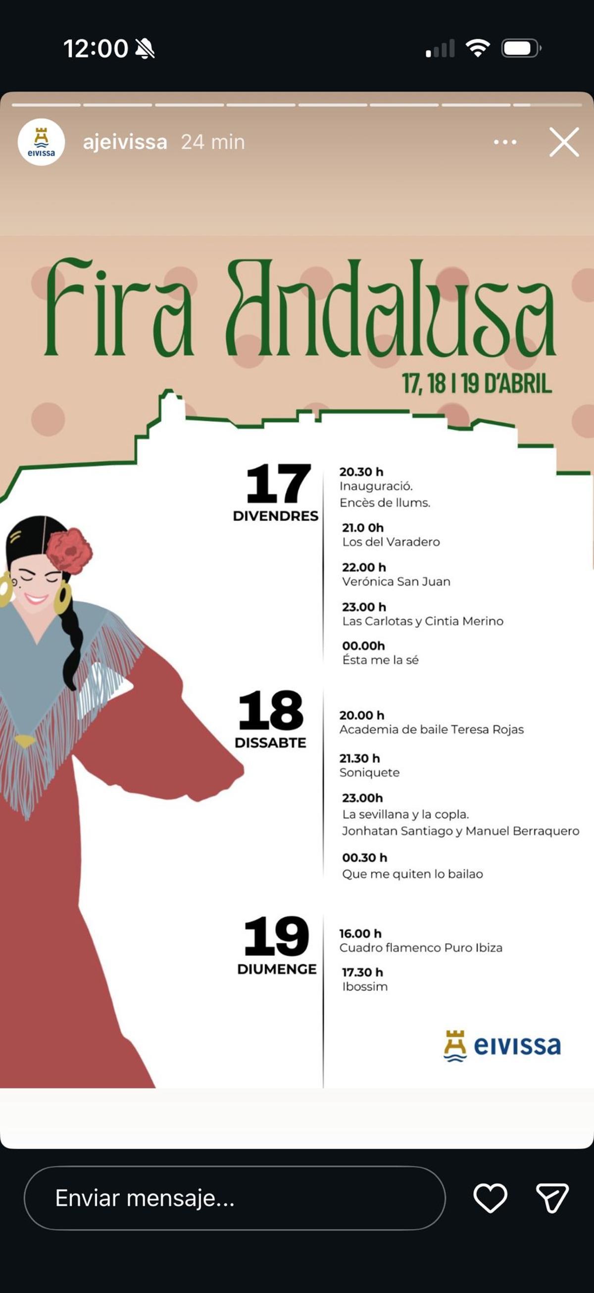 Cartel de las actuaciones