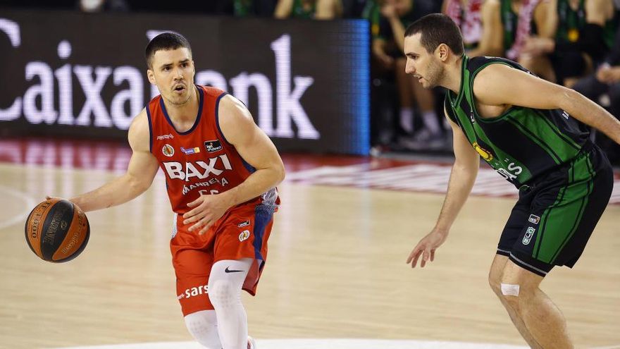 Una imatge del partit entre el Baxi i el Joventut