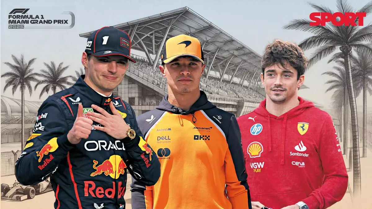 Verstappen, Norris y Leclerc: tr赤o de titanes en Miami